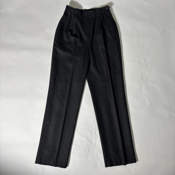 vintage 1980s evan picone dark grey wool trousers - Picture 6 of 8